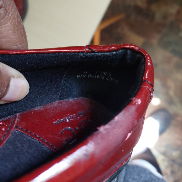 BOC Born Concept Shoes Womens 6M Peggy Clogs Slip On BC1632 Red Patent Leather - Picture 12 of 13